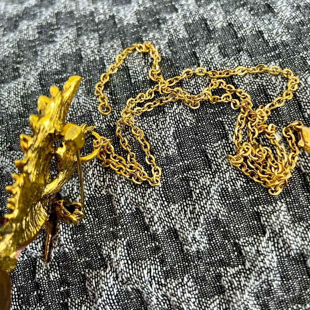 New Hummingbird Brooch / Pendant w/Chain - Picture 3 of 4